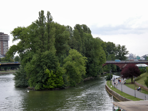 Frankfurt - Maininsel mit Alter Brücke