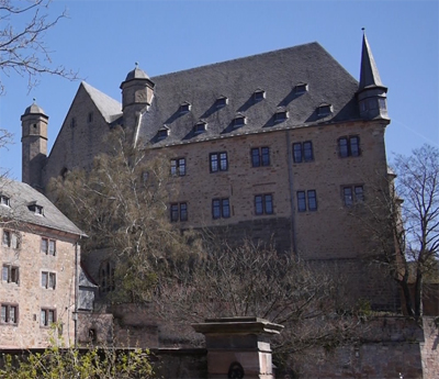Marburg - Landgrafenschloss mit Westflügel