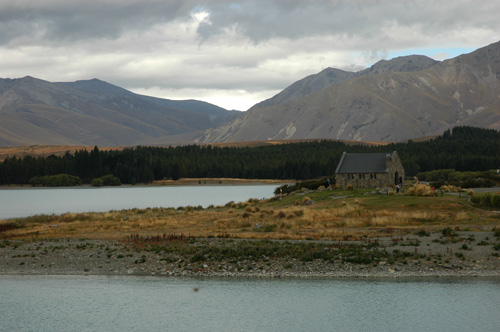 Neuseeland - Lake Tekapo with the" Church of the Good Shepard"