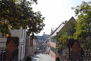 Merianstrße/Blick Richtung Marktplatz