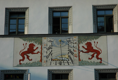 Pirna - Rathaus Sonnenunhr