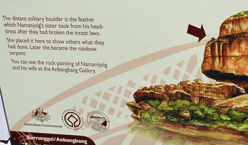 Schautafel - Nourlangie Rock